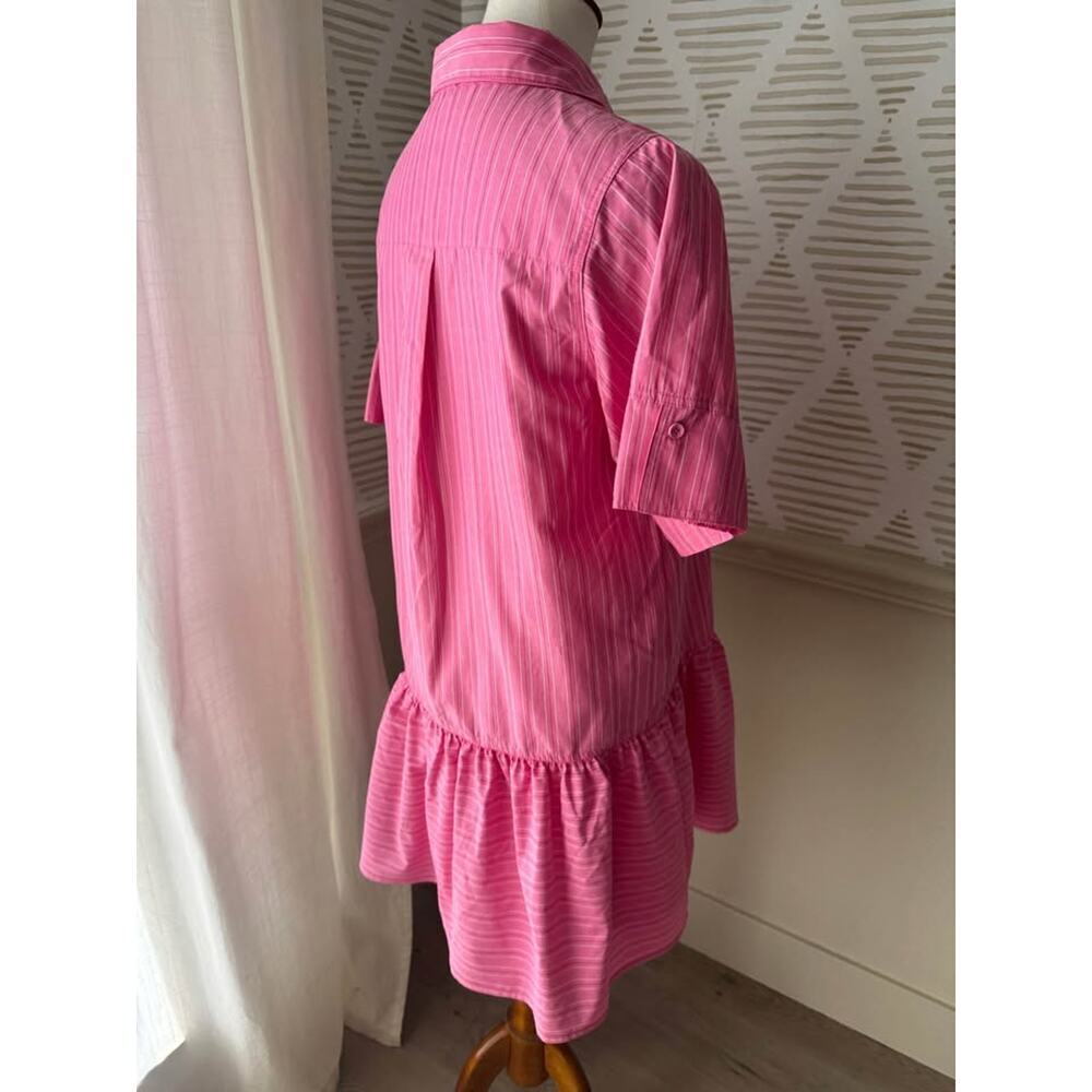 Fate Women’s Small Fill Your Heart Pink Striped Drop Waist Mini Dress - Picture 6 of 9